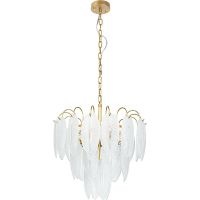 Люстра Artelamp Evie A4052LM-6SG Белая Золото матовое — фото 1, Люстры