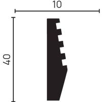 Молдинг Decor-Dizayn DD619 2000x10x40 мм — фото 4, Молдинги