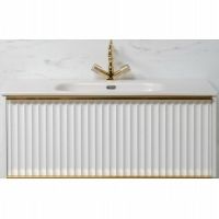 Тумба под раковину Boheme Armadi Art Vallessi Avangarde Canale 80 843-080-WG подвесная Белый Золото — фото 1, Мебель для ванной