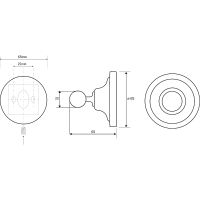 Крючок Bemeta Retro Gold and Сhrom 144206138 Золото Хром — фото 2, Крючки для полотенец