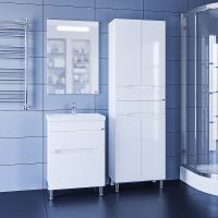 Тумба под раковину СанТа Лондон 70 224006л Белая — фото 5, Мебель для ванной