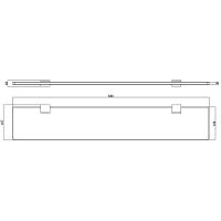Стеклянная полка Rav Slezak Nil NLA0900/60ZK Золотистая крацованная — фото 2, Полки для ванной и душа