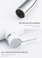 Смеситель для кухни Gappo G03-8 G4303-8 Белый Хром — фото 3, Смесители для кухни