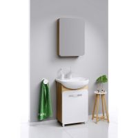 Товар: Зеркальный шкаф Aqwella Вега 50 Veg.04.05 Дуб сонома - фото 2 Зеркальный шкаф Aqwella Вега 50 Veg.04.05 Дуб сонома — фото 2, Мебель для ванной