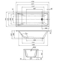 Каркас для ванны AM.PM Gem 170x75 W93A-170-075W-R Серый — фото 2, Комплектующие