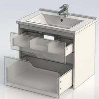 Тумба с раковиной Aquanet Модена 65 212661 подвесная Белый глянец — фото 7, Тумбы с раковиной