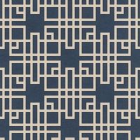 Обои RASCH Kimono 409253 Винил на флизелине (0,53*10,05) Синий/Белый, Геометрия — фото 1, Обои для стен