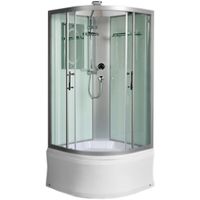 Душевая кабина WeltWasser WW500 Halle 1001 100x100 10000003240 профиль Хром стекло прозрачное — фото 1, Душевые кабины