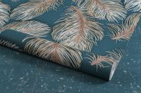 Обои Артекс Dieter Lange Avenue 10668-05 Винил на флизелине (1,06*10,05) Зеленый/Бежевый, Перья — фото 2, Обои для стен