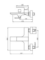 Смеситель для ванны Orange Lutz M04-100w Белый — фото 9, Смесители