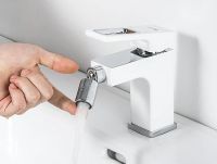 Смеситель для биде Gappo G17-8 G5017-8 Белый Хром — фото 3, Смесители для биде