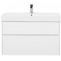 Тумба под раковину Aquanet Бруклин 100 203961 подвесная Белая — фото 1, Мебель для ванной