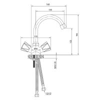 Смеситель для раковины WesnaArt Kamila KAM16-230-23110 Хром — фото 3, Смесители для раковины