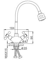 Смеситель для кухни Frap H19 F4319 Хром — фото 8, Смесители для кухни