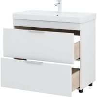 Тумба под раковину Aquanet Ирис new 90 336309 Белый глянец — фото 7, Мебель для ванной