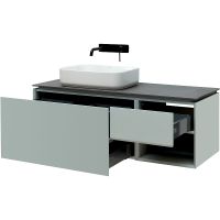 Тумба под раковину Allen Brau Infinity 120 L 1.21006.PWM подвесная Папирус матовый — фото 10, Тумбы под раковину