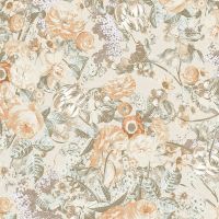 Обои LOYMINA La Belle Epoque Винил на флизелине (1*10,05) Бежевый/Зеленый, Цветы/Бабочки арт-BQ1 002/1 — фото 1, Обои для стен