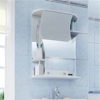 Зеркальный шкаф СанТа Лира 55 Белый — фото 1, Зеркальные шкафы в ванную