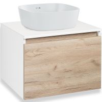 Товар: Тумба под раковину Runo Бари 60 00-00001374 подвесная Крафт дуб Белая - фото 9 Тумба под раковину Runo Бари 60 00-00001374 подвесная Крафт дуб Белая — фото 9, Тумбы под раковину