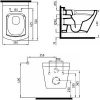 Унитаз Bien Neptun NPKA052N1VP0W5000 подвесной с сиденьем Микролифт — фото 2, Унитазы