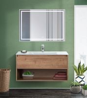Зеркало BelBagno Kraft 100 SPC-KRAFT-1000-800-LED-TCH-WARM с подсветкой Сатин с сенсорным выключателем и подогревом — фото 4, Зеркала в ванную комнату