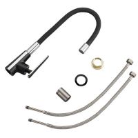 Смеситель для кухни Frap H57 F4457 Черный матовый Хром — фото 2, Смесители для кухни