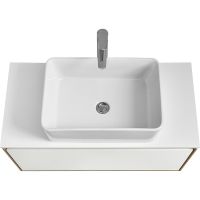 Тумба под раковину Aquaton Либерти 90 1A279901LYC70 подвесная Дуб эльвезия Белая — фото 11, Тумбы под раковину