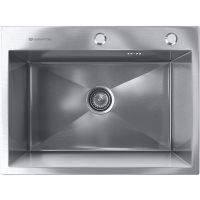 Кухонная мойка Ulgran Steel US 600-001 Брашированная сталь — фото 1, Кухонные мойки