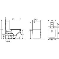 Унитаз компакт WeltWasser Gelbach 001 XL GL-WT Белый глянец с бачком и сиденьем Микролифт арт-10000003734 — фото 3, Напольные унитазы