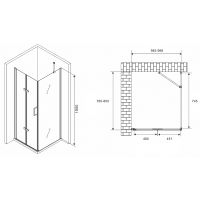 Душевой уголок Abber Zart 100x80 профиль Хром стекло прозрачное арт-AG08100P-S81 — фото 3, Прямоугольные душевые уголки