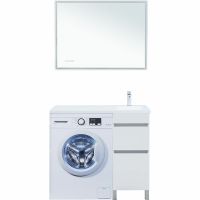 Тумба под раковину Aquanet Вега 100 Белый глянец арт-329122 — фото 7, Тумбы под раковину