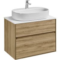 Тумба под раковину Aquaton Либерти 75 1A279501LYC70 подвесная Дуб эльвезия — фото 9, Тумбы под раковину