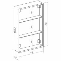 Зеркальный шкаф Континент Elliott LED 55 R МВК016 с подсветкой Белый — фото 15, Зеркальные шкафы в ванную