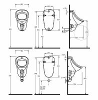 Писсуар beWash Eri 37108001 подвесной с внутренним подводом воды — фото 2, Писсуары