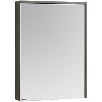 Зеркальный шкаф Aquaton Стоун 60 R 1A231502SXC80 с подсветкой Грецкий орех — фото 1, Зеркальные шкафы в ванную