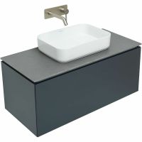 Тумба под раковину Allen Brau Infinity 100 1.21004.AM подвесная Антрацит матовый — фото 1, Тумбы под раковину