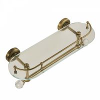 Товар: Стеклянная полка Migliore Amerida 16565 Бронза с кристаллами Swarovski - фото 4 Стеклянная полка Migliore Amerida 16565 Бронза с кристаллами Swarovski — фото 4, Полки для ванной и душа