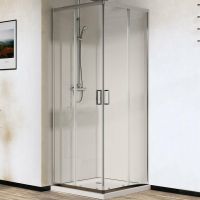Душевой уголок Vincea City 80х80 VSS-5CT800CL профиль Хром стекло прозрачное — фото 1, Квадратные душевые уголки