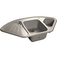 Кухонная мойка GranFest Corner GF-C1040E Серая — фото 1, Кухонные мойки