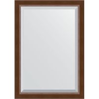 Зеркало Evoform Exclusive 102х72 BY 1197 с фацетом в багетной раме - Орех 65 мм — фото 1, Мебель для ванной