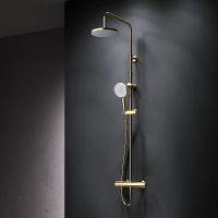 Душевая система AM.PM X-Joy F0785A499 с термостатом Золото — фото 5, Душевые стойки