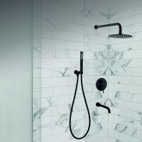 Душевая система Ростовская Мануфактура Сантехники SUS129BL-1S Черная матовая — фото 4, Душевое оборудование. Душевая программа