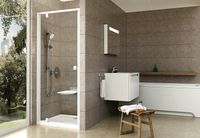 Душевая дверь Ravak Pivot PDOP1-90 03G70101Z1 профиль Белый ручка Белая стекло Transparent — фото 3, Душевые двери в нишу