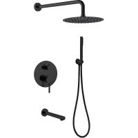 Товар: Душевая система Abber Emotion AF8817B Черная матовая - фото 1 Душевая система Abber Emotion AF8817B Черная матовая — фото 1, Встраиваемые душевые комплекты