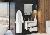 Тумба под раковину Onika Айленд 50.13 105021 подвесная Белая — фото 8, Мебель для ванной