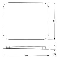 Товар: Зеркало Defesto Opti 50x40 DF 2801SH с подсветкой 15W-4500К/Сенсорный выключатель/Нейтральный белый свет - фото 3 Зеркало Defesto Opti 50x40 DF 2801SH с подсветкой 15W-4500К/Сенсорный выключатель/Нейтральный белый свет — фото 3, Мебель для ванной