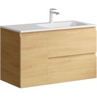 Тумба под раковину Aqwella Accent 90 R ACC0109RDZ подвесная Дуб золотой — фото 1, Мебель для ванной