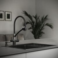 Кухонная мойка Ростовская Мануфактура Сантехники 63 MRK-6350BL-L Темный графит — фото 3, Кухонные мойки