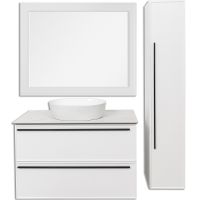 Зеркало La Fenice Cubo 100 FNC-02-CUB-B-100-80 с подсветкой Белое матовое — фото 4, Мебель для ванной