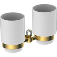 Стакан для зубных щеток Art&Max Antic Crystal AM-E-2688SJ-Do двойной Золото — фото 1, Мыльницы